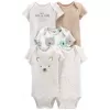 CARTER'S Body krátký rukáv Animals neutrál LBB 5ks PRE