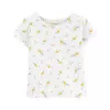 CARTER'S Set 2dílný triko kr. rukáv, kraťasy na kšandy Yellow Flowers holka 3m