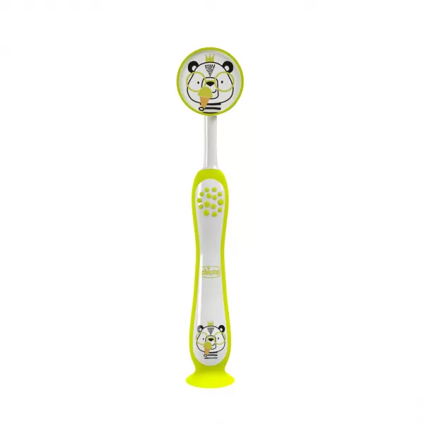 CHICCO Set zubních kartáčků pro děti Hippo-Panda 3-6r, 2ks