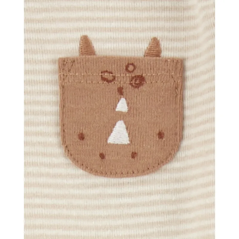 CARTER'S Body dlouhý rukáv Navy/Olive Animal kluk 4ks NB/vel. 56