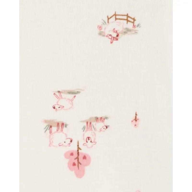 CARTER'S Body dlouhý rukáv Pink/Ivory holka 4ks NB/vel. 56