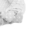 New Baby Luxusní hnízdečko s polštářkem a peřinkou z Minky Srdíčko šedé