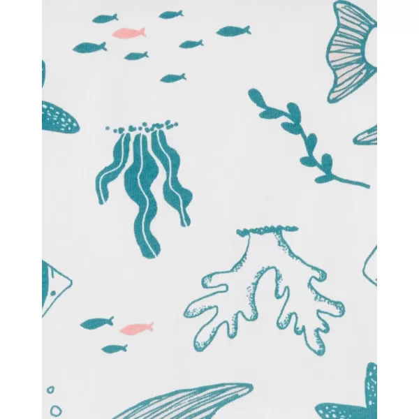 CARTER'S Set 3dílný triko bez rukávů, kraťasy, body bez rukávů Pink Ocean dívka LBB 12m