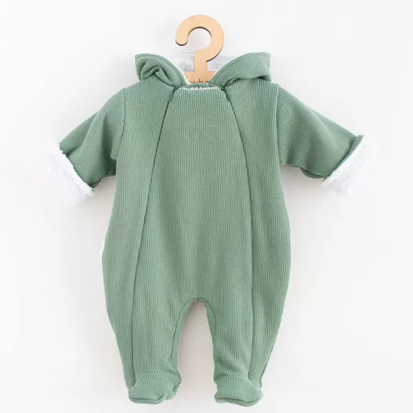 New Baby Kojenecká kombinéza s kapucí Frosty mint