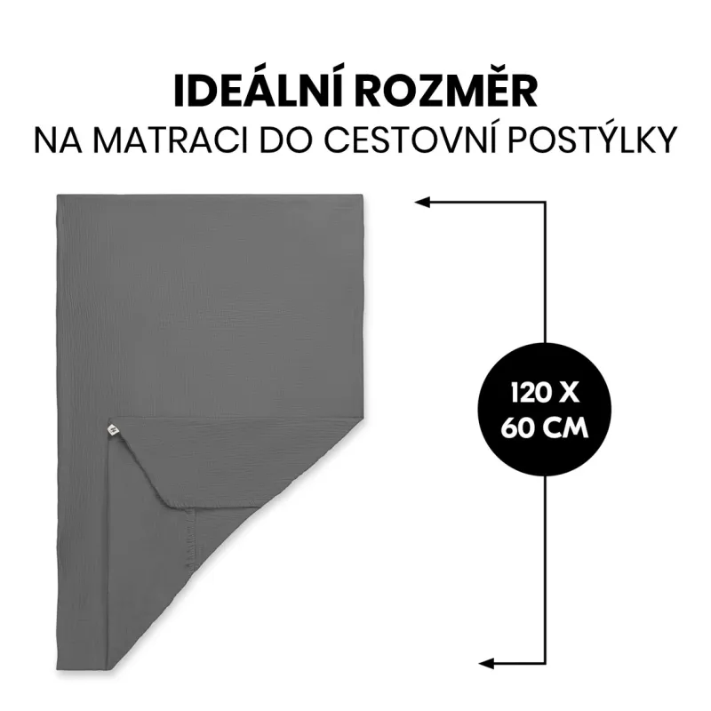 Hauck Měkké napínací prostěradlo 120x60, mušelín