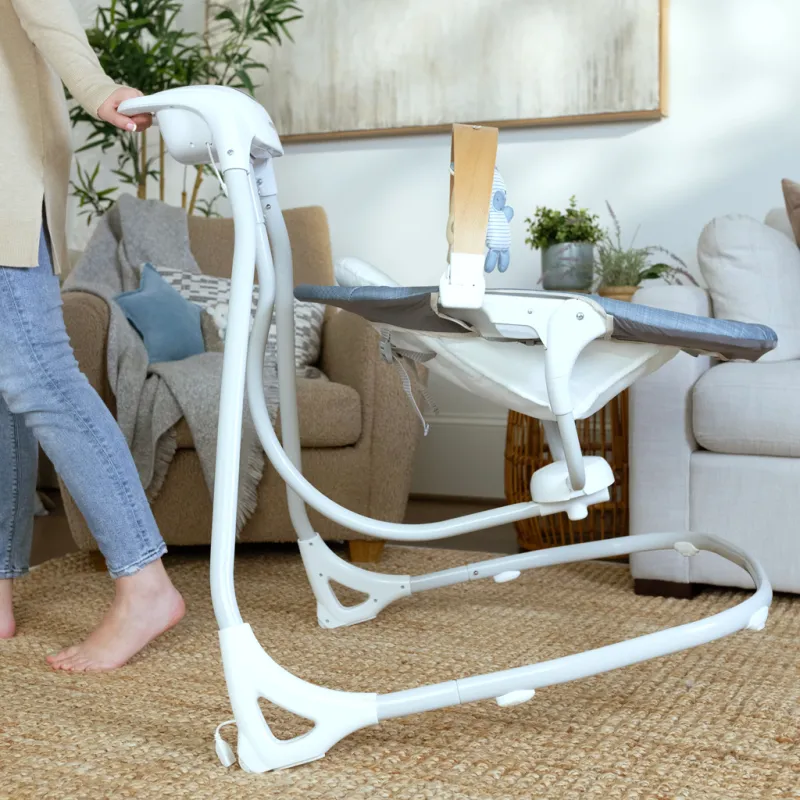 INGENUITY Houpačka pohupující hudební Chambray 0m+, do 9 kg