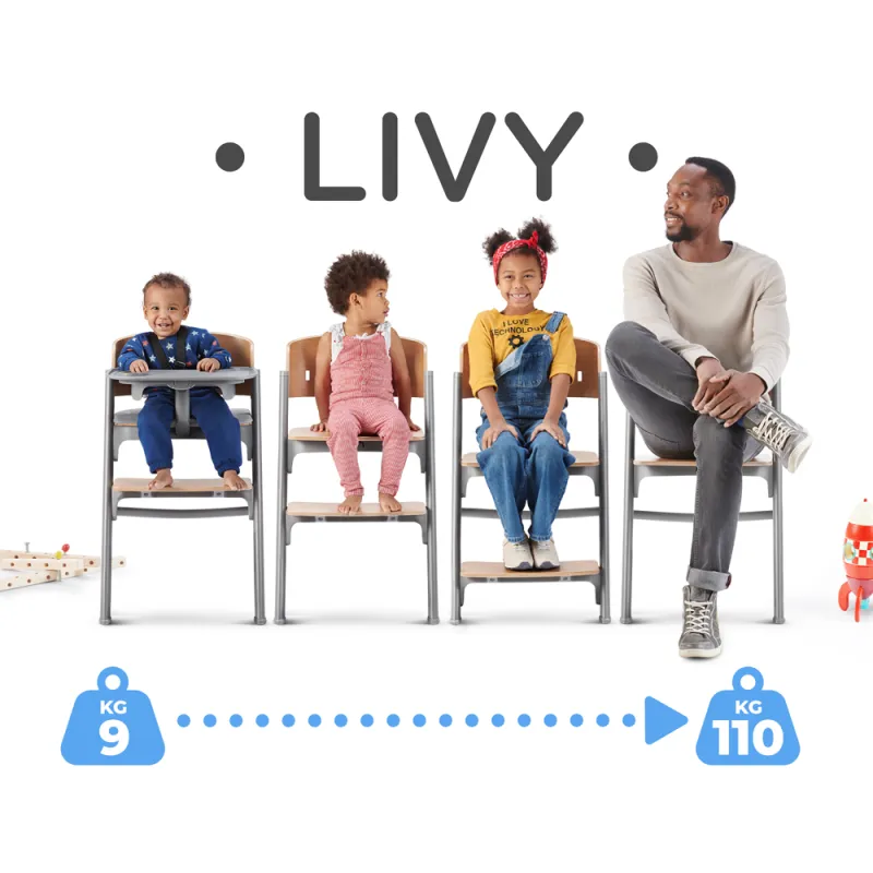 KINDERKRAFT SELECT Židlička jídelní 3v1 LIVY, Premium