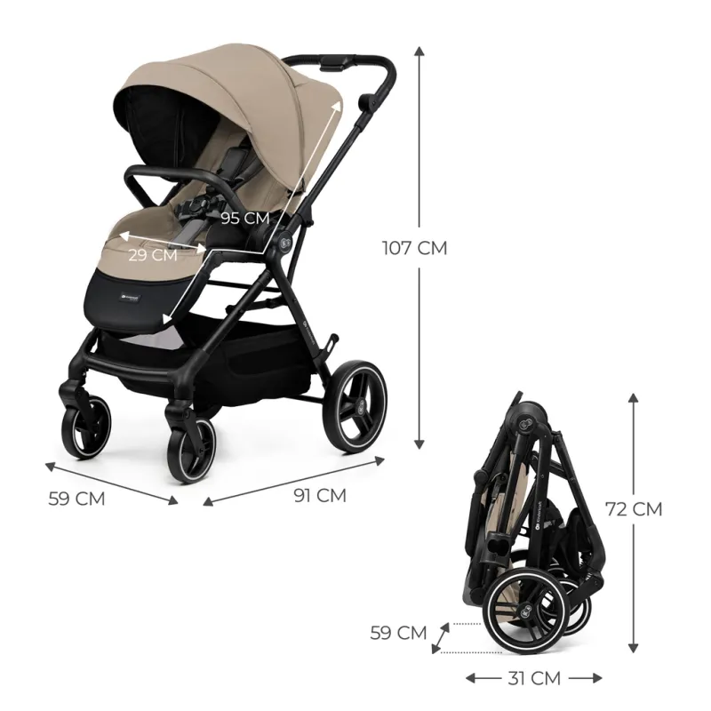 KINDERKRAFT SELECT Kočárek sportovní Yoxi Sand Beige