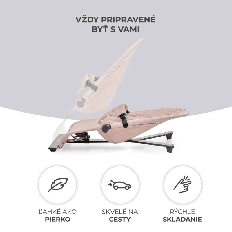 KINDERKRAFT Lehátko houpací Mimi Beige, do 9 kg