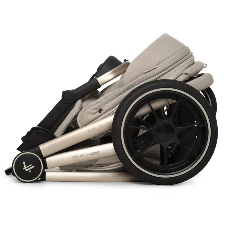 MUUVO Kočárek kombinovaný Quick Boho set 2v1 + CYBEX Aton B2 i-Size + základna