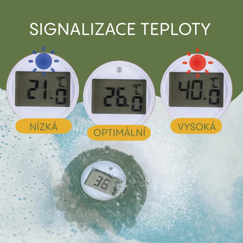 Zopa Silikonový digitální teploměr 2v1