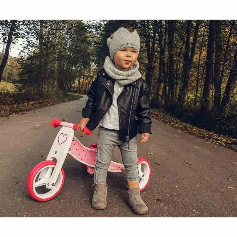 Milly Mally Dětské multifunkční odrážedlo kolo 2v1 JAKE Dark Natural