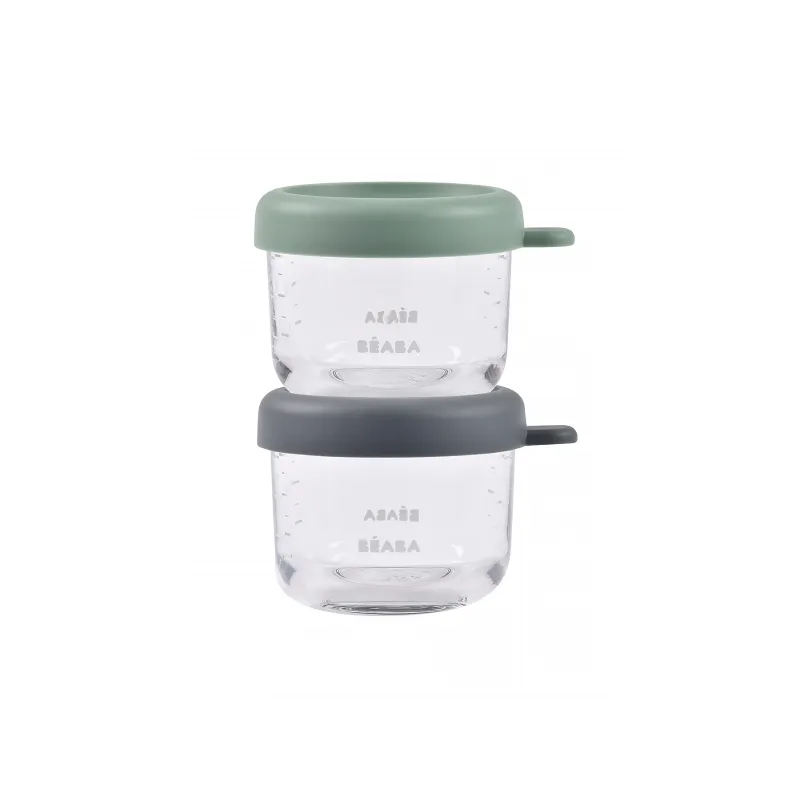 Beaba Kelímky na jídlo skleněné 2x 150 ml