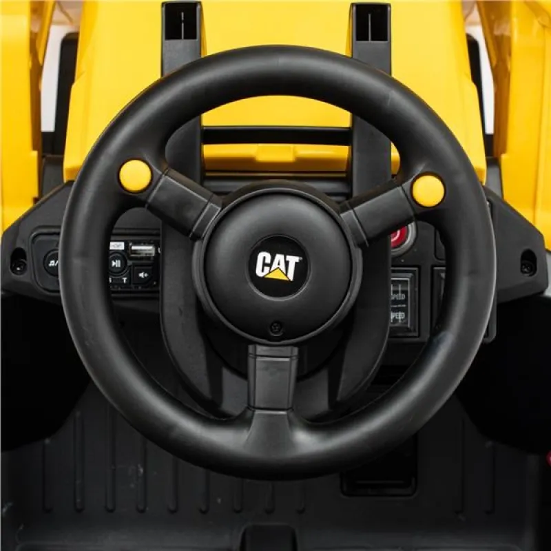 Baby Mix Dětský elektrický traktor CAT žlutý