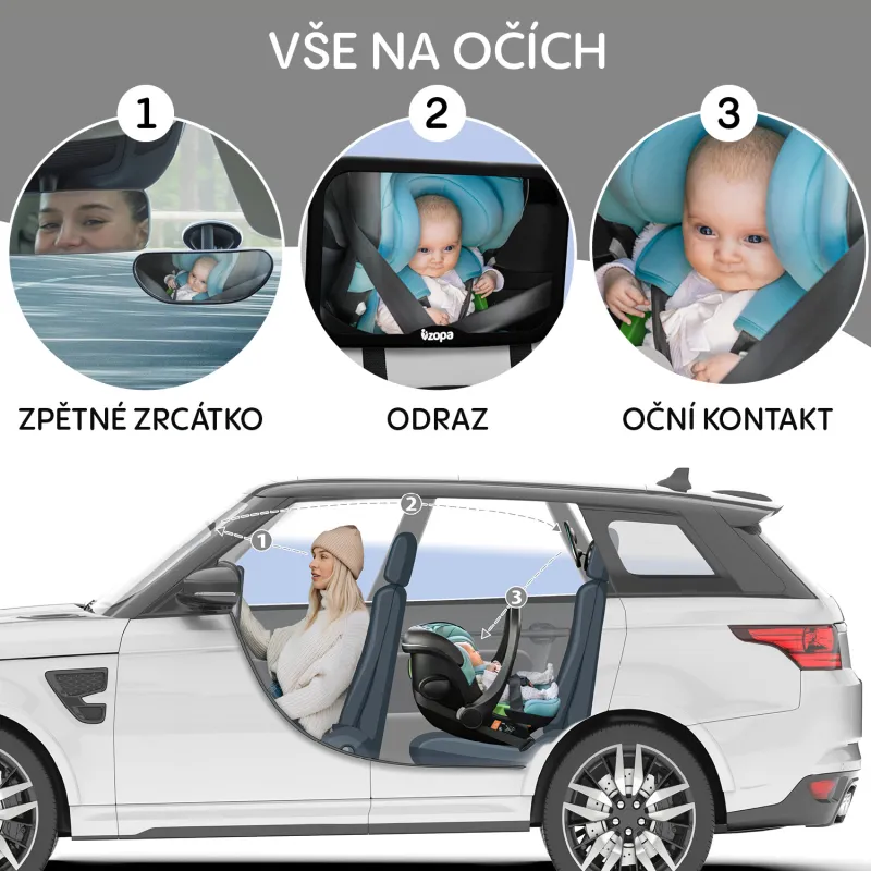 Zopa Malé zpětné zrcátko DELUXE