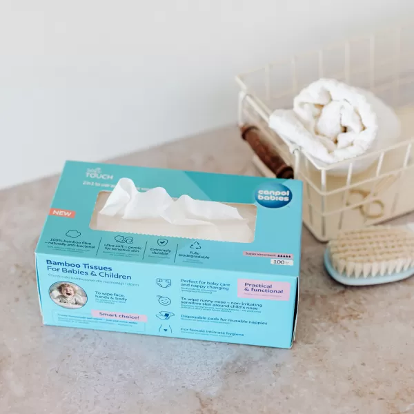 CANPOL BABIES Ubrousky bambusové 2v1, 100ks