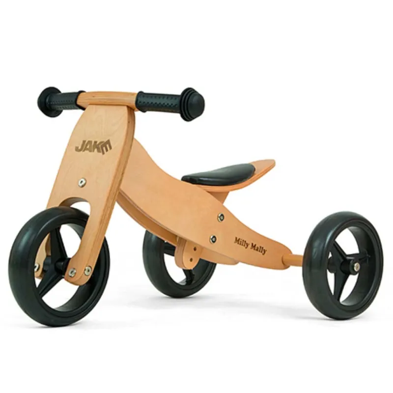 Milly Mally Dětské multifunkční odrážedlo kolo 2v1 JAKE Natural