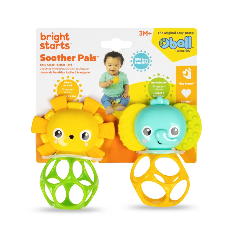 OBALL Hračka Oball Kousátka Soother Pals™ Easy-Grasp 2ks 3m+