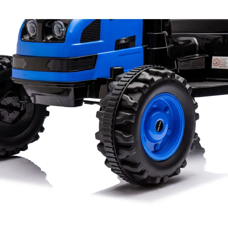 Milly Mally Elektrický traktor s vlečkou Farmer modrý