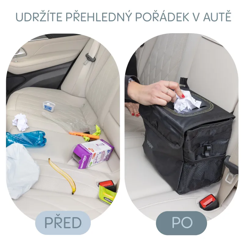 Zopa Odpadkový koš do auta vodotěsný s víkem