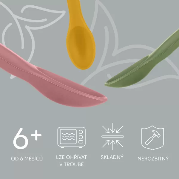 Zopa Silikonová lžička, Dove Grey