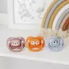 CANPOL BABIES Dudlík silikonový symetrický Cute animals 18m+ 1ks modrý