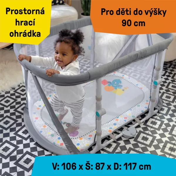 BABY EINSTEIN Podložka na hraní s ohrádkou a klavírem 3v1 Kick & Snooze™ 0m+