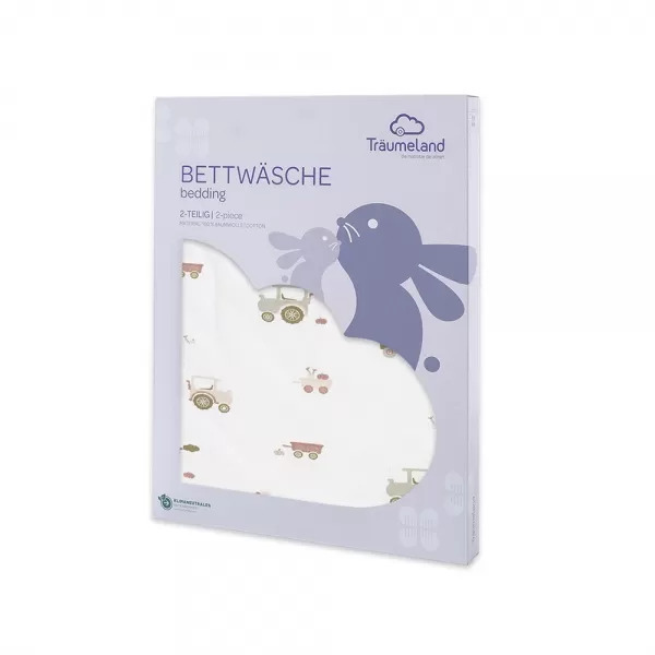 TRÄUMELAND povlečení do kolébky 80/80 + 35/40 Little Farm Grün