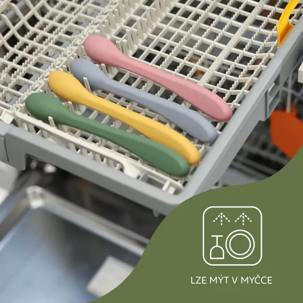 Zopa Silikonová lžička, Dove Grey