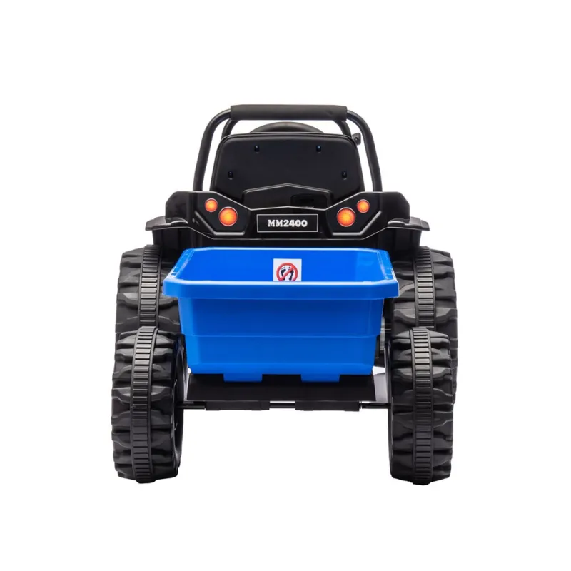 Milly Mally Elektrický traktor s vlečkou Farmer modrý