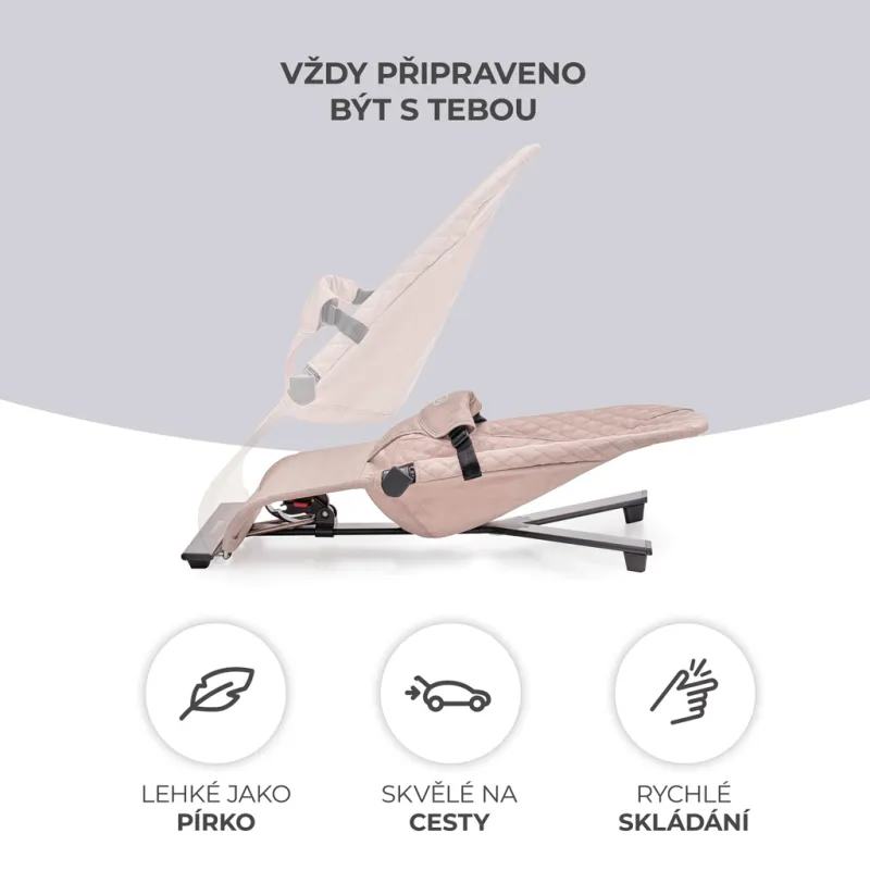 KINDERKRAFT Lehátko houpací Mimi Beige, do 9 kg