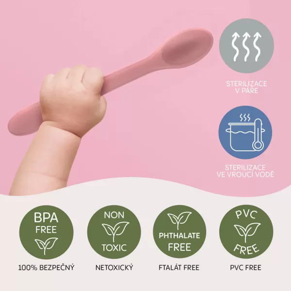 Zopa Silikonová lžička, Dove Grey