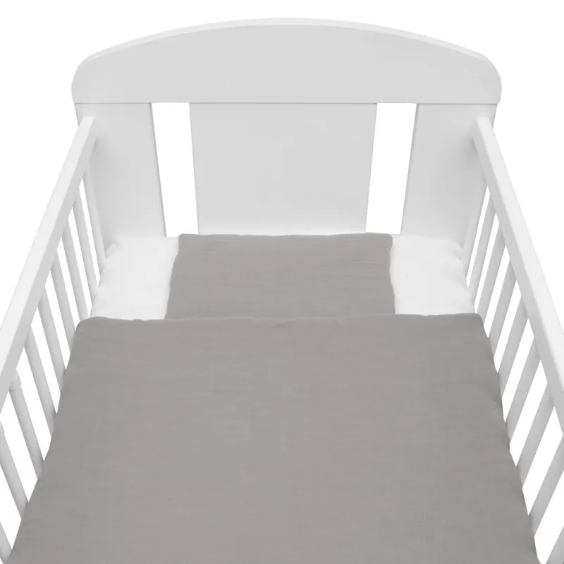 New Baby Mušelínový set s výplní 80x70 cm šedý