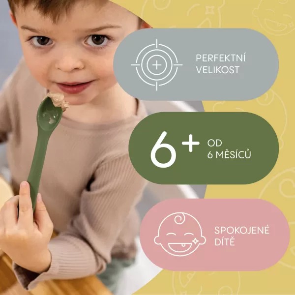 Zopa Silikonová lžička, Dove Grey