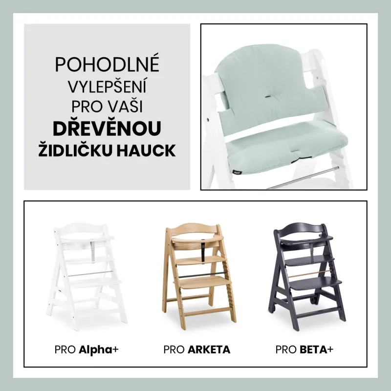 Hauck Polstrování Select na židličky Alpha+,Beta+ a Arketa, Muslin