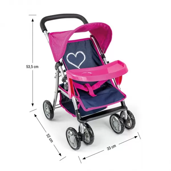 Milly Mally Dětský sportovní kočárek pro panenky Kate Prestige Navy