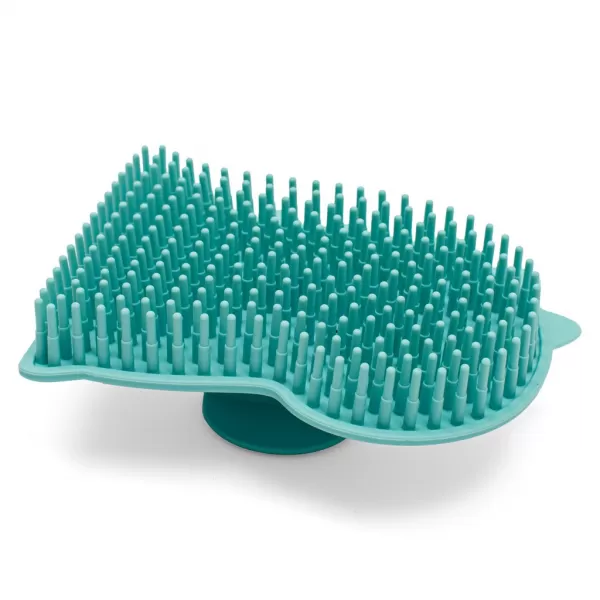 New Baby Dětský silikonový koupelový kartáč modrý