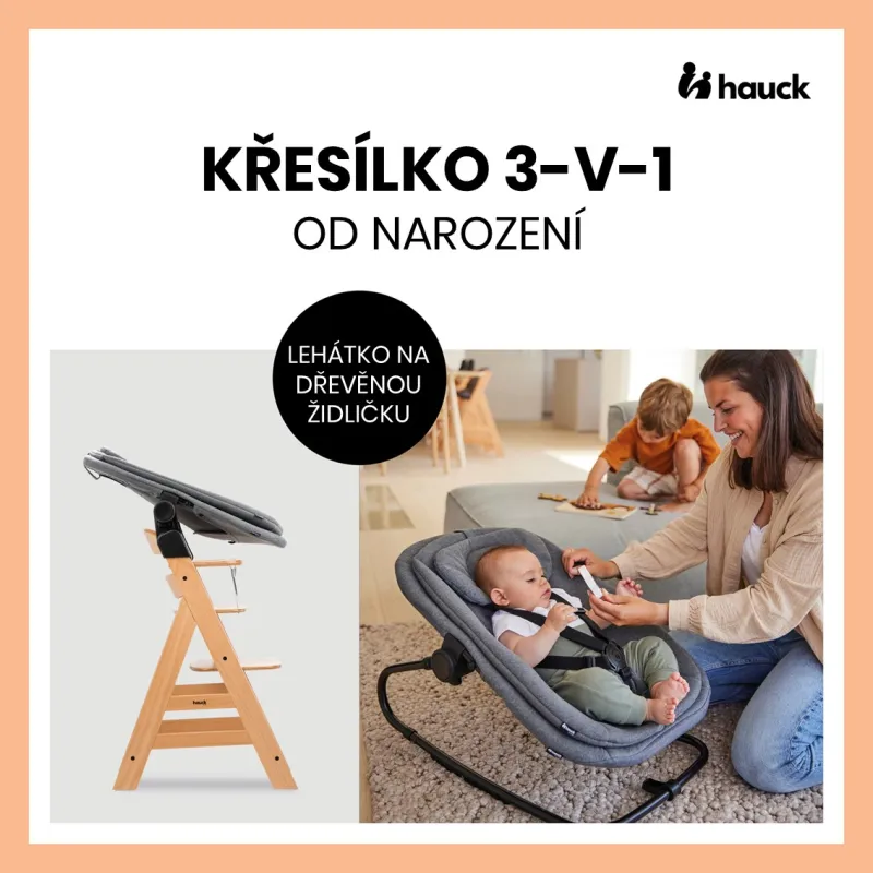 Hauck Křesílko Bouncer 3v1 na židličku Alpha+/Beta+