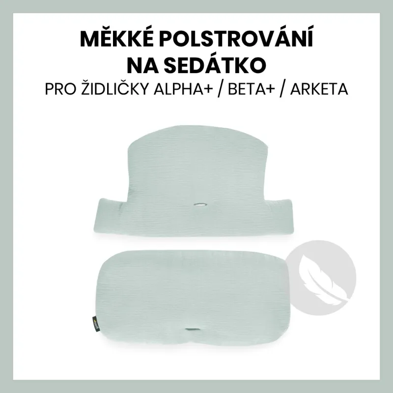 Hauck Polstrování Select na židličky Alpha+,Beta+ a Arketa, Muslin