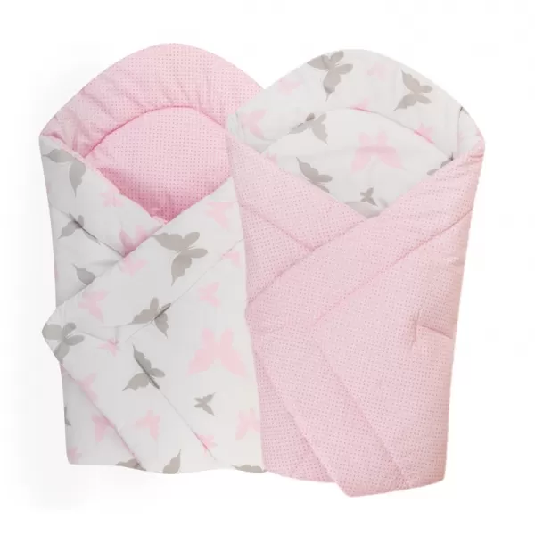 Bomimi Rychlozavinovačka soft oboustranná motýlci, růžová