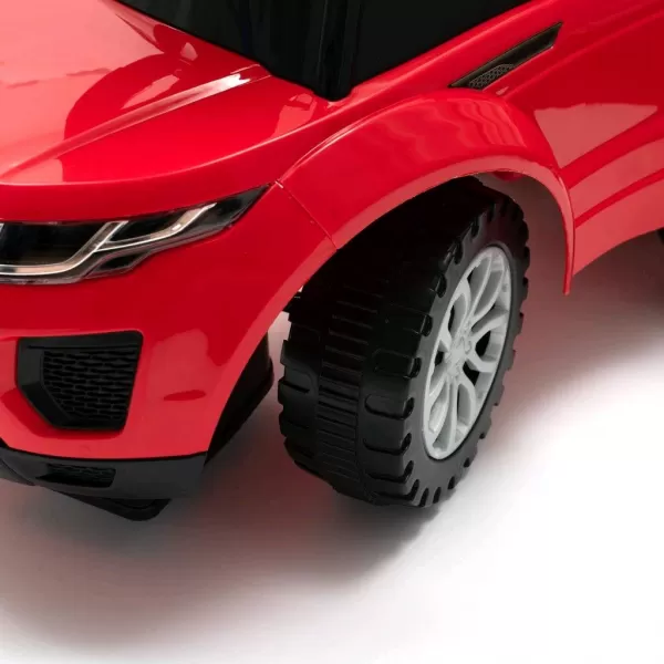 Baby Mix Dětské hrající odrážedlo s vodící tyčí SUV 3v1 červené