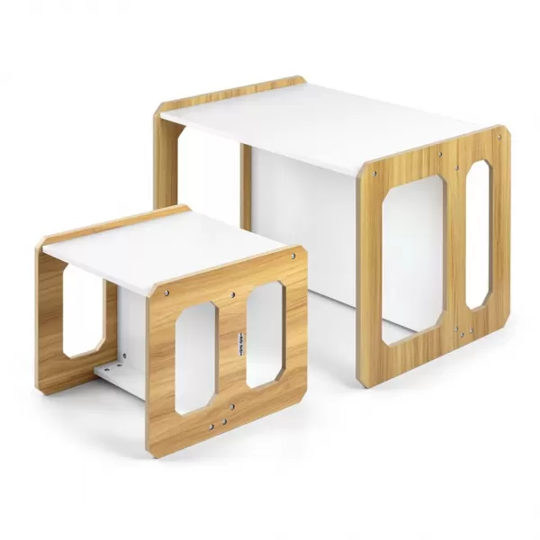 Milly Mally Sada nábytku Stella 3v1 stůl a židle Natural