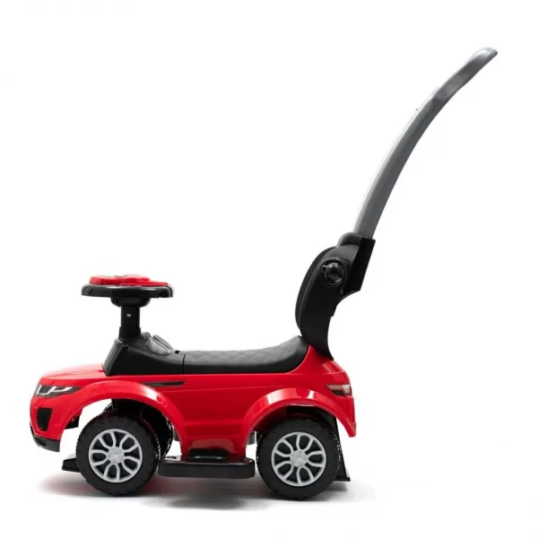 Baby Mix Dětské hrající odrážedlo s vodící tyčí SUV 3v1 červené