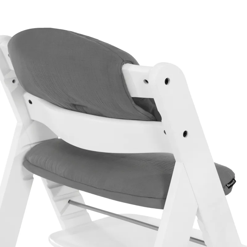 Hauck Polstrování Select na židličky Alpha+,Beta+ a Arketa, Muslin, Dark Grey