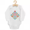 New Baby Dětské body s potiskem Lidový vzor ptáčci