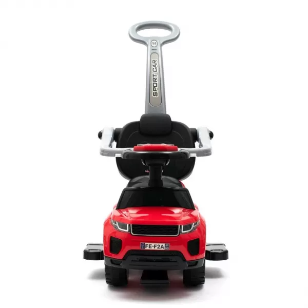 Baby Mix Dětské hrající odrážedlo s vodící tyčí SUV 3v1 červené