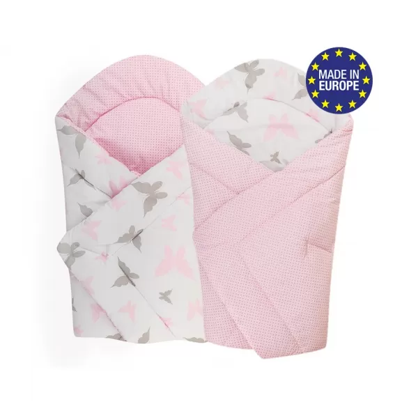 Bomimi Rychlozavinovačka soft oboustranná motýlci, růžová