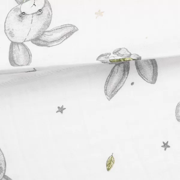 New Baby Mušelínový potah na kojenecký polštář-klín STANDARD 30x37cm bunny