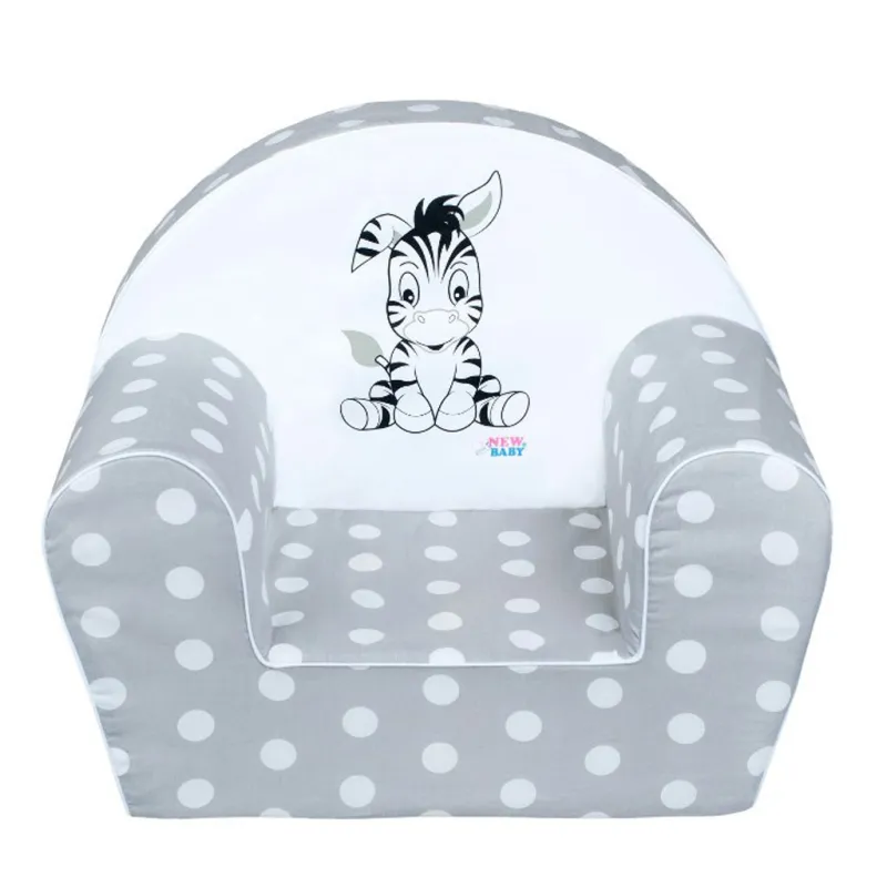 New Baby Dětské křeslo Zebra šedé