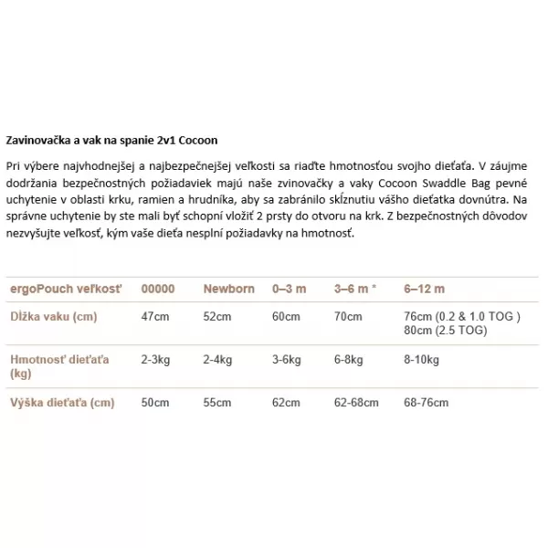 ERGOPOUCH Zavinovačka a pytel na spaní 2v1 Cocoon Oatmeal Marle 3-6 m, 6-8 kg, 0,2 tog